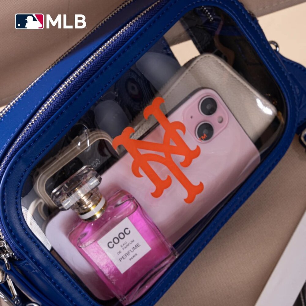MLB New York Mets Team Clear Crossbody Bag/Stadium Bag - Picture 6 of 9